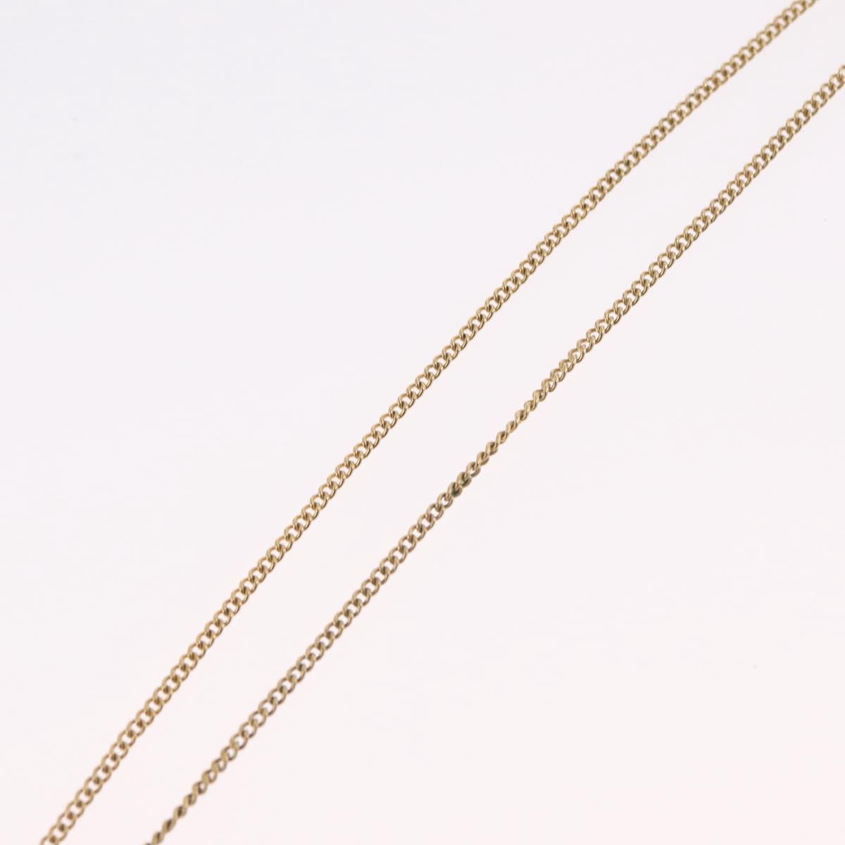 Christian Dior Necklace Metal Gold Tone Auth 206832