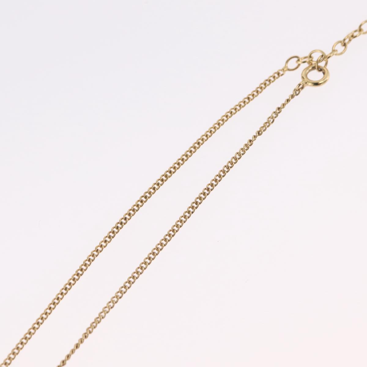 Christian Dior Necklace Metal Gold Tone Auth 206832