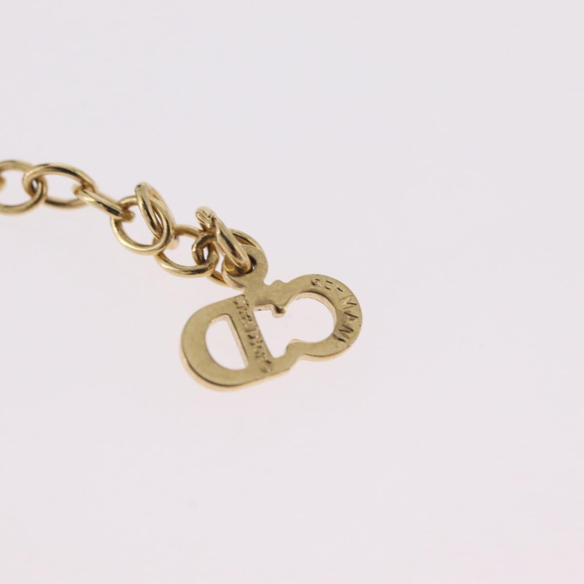 Christian Dior Necklace Metal Gold Tone Auth 206832