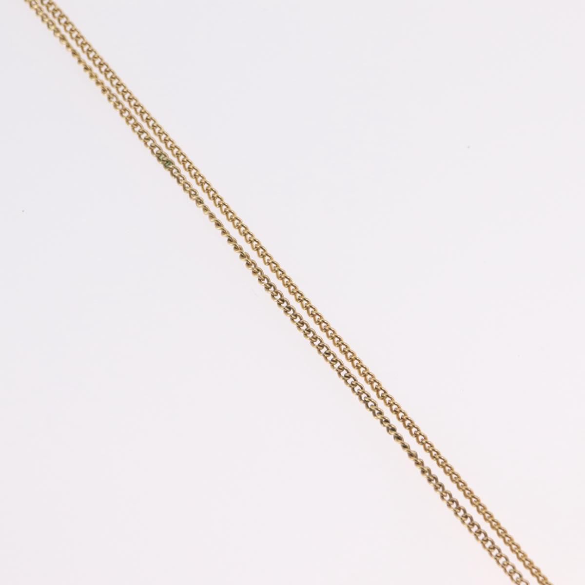 Christian Dior Necklace Metal Gold Tone Auth 206832