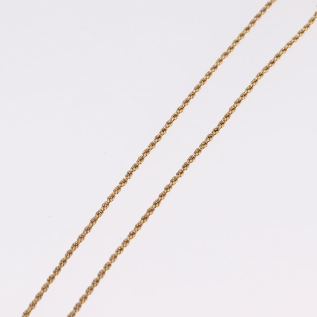 Christian Dior Necklace Metal Gold Tone Auth 206833