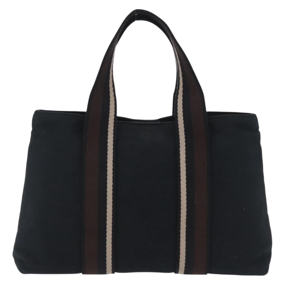 HERMES Toroca Horizontal PM Hand Bag Canvas Black Auth 206842A