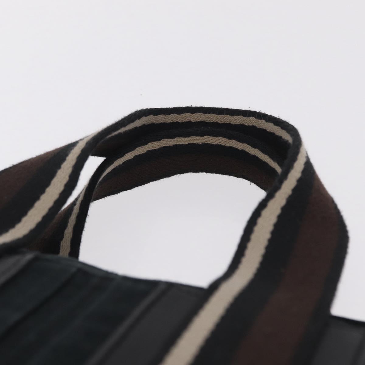 HERMES Toroca Horizontal PM Hand Bag Canvas Black Auth 206842A