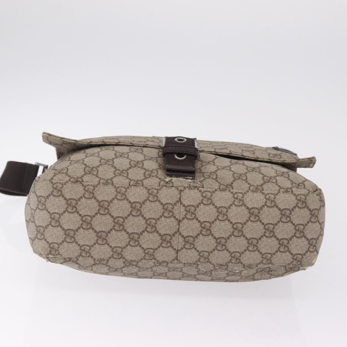 GUCCI GG Supreme GG Canvas Shoulder Bag 3 Set Beige Purple Auth 206847