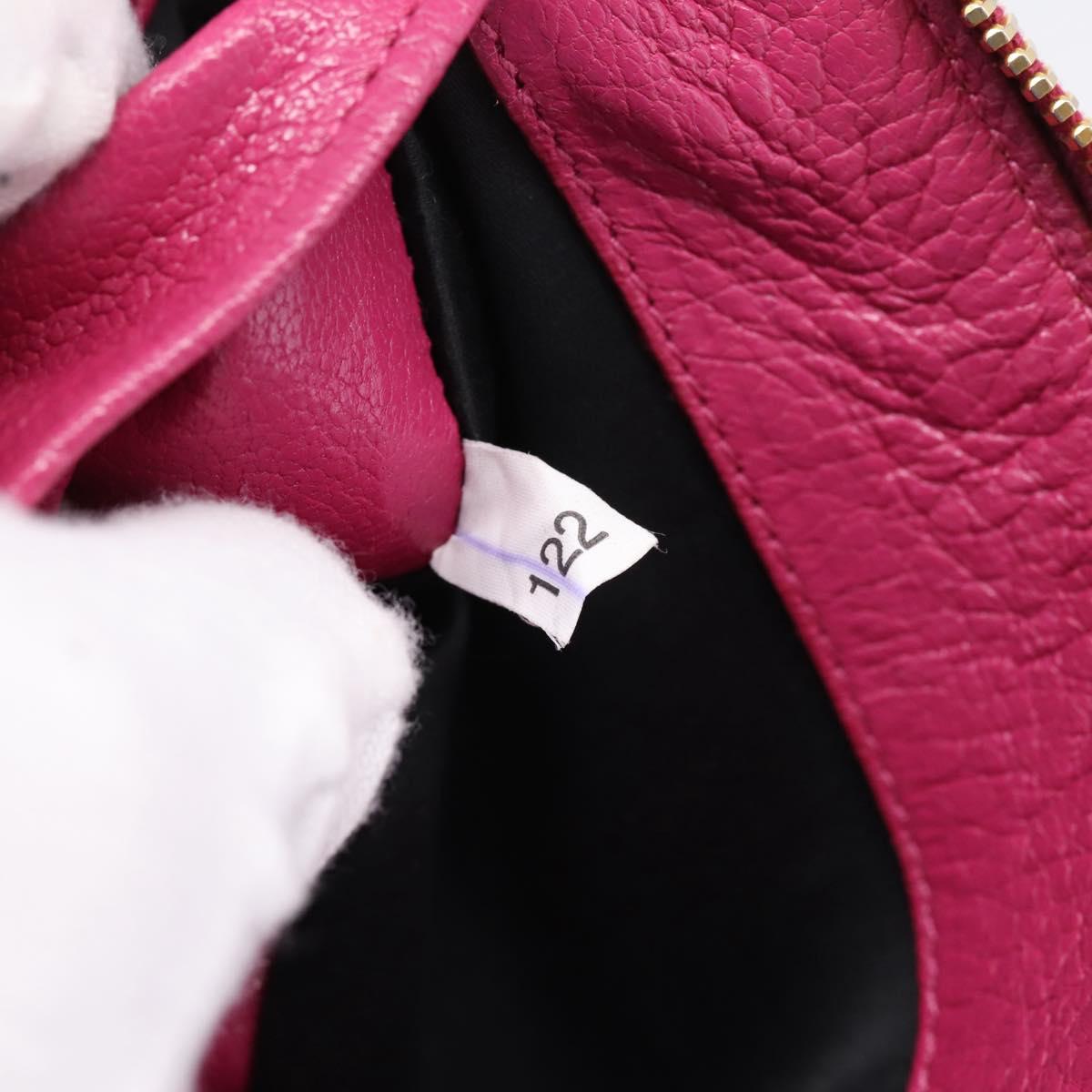 Miu Miu Shoulder Bag Leather Pink Gold Auth 206869A