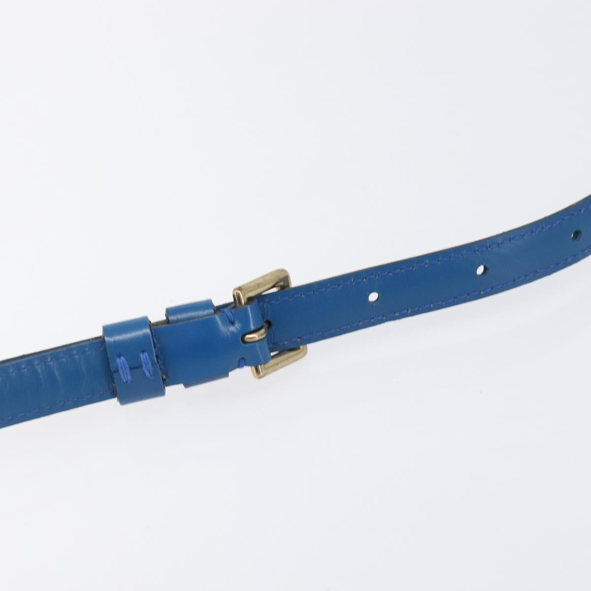 LOUIS VUITTON Epi June Feuille Shoulder Bag Blue M52155 LV Auth 206872A