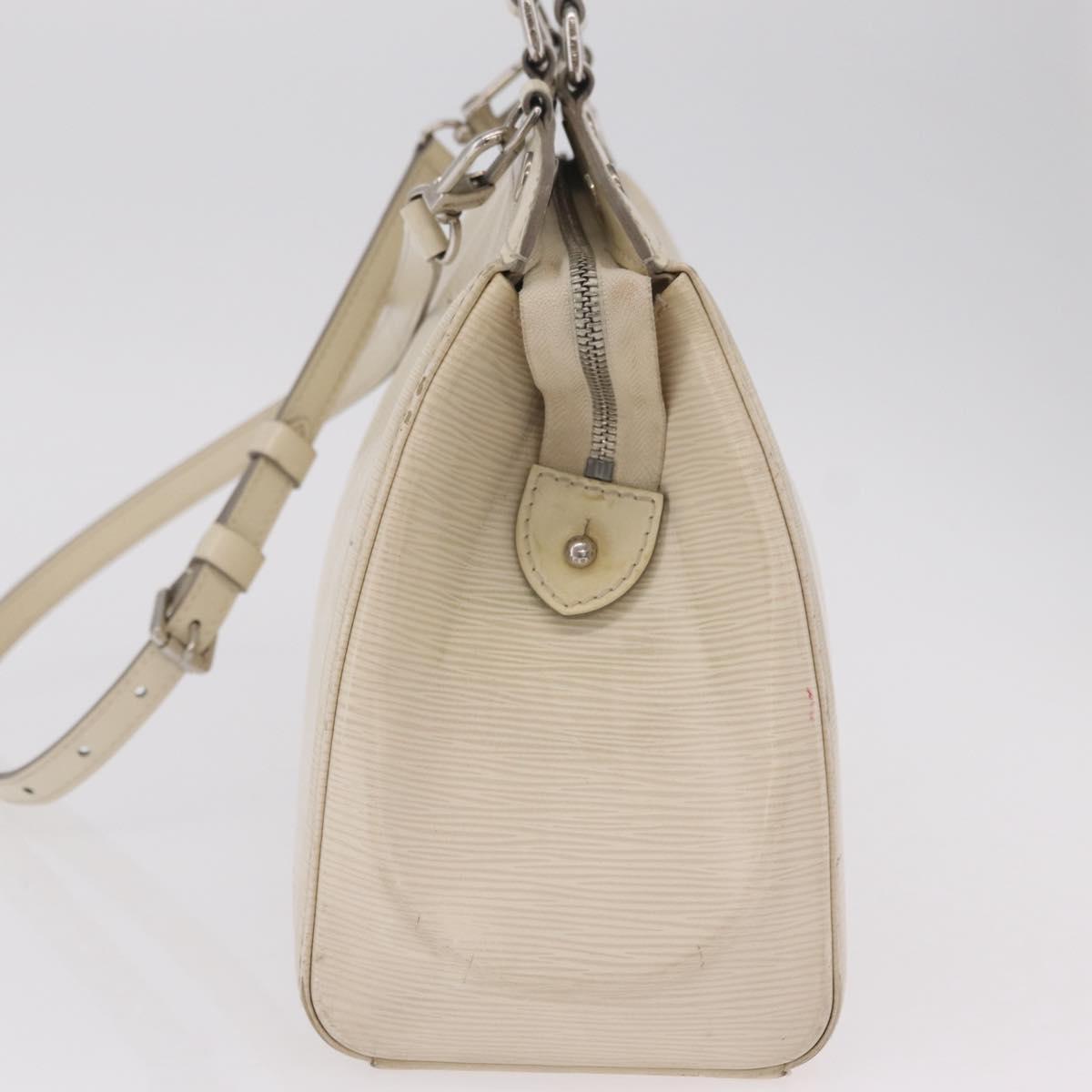 LOUIS VUITTON Epi Blair MM Hand Bag 2way White Yvoire M40330 LV Auth 206873