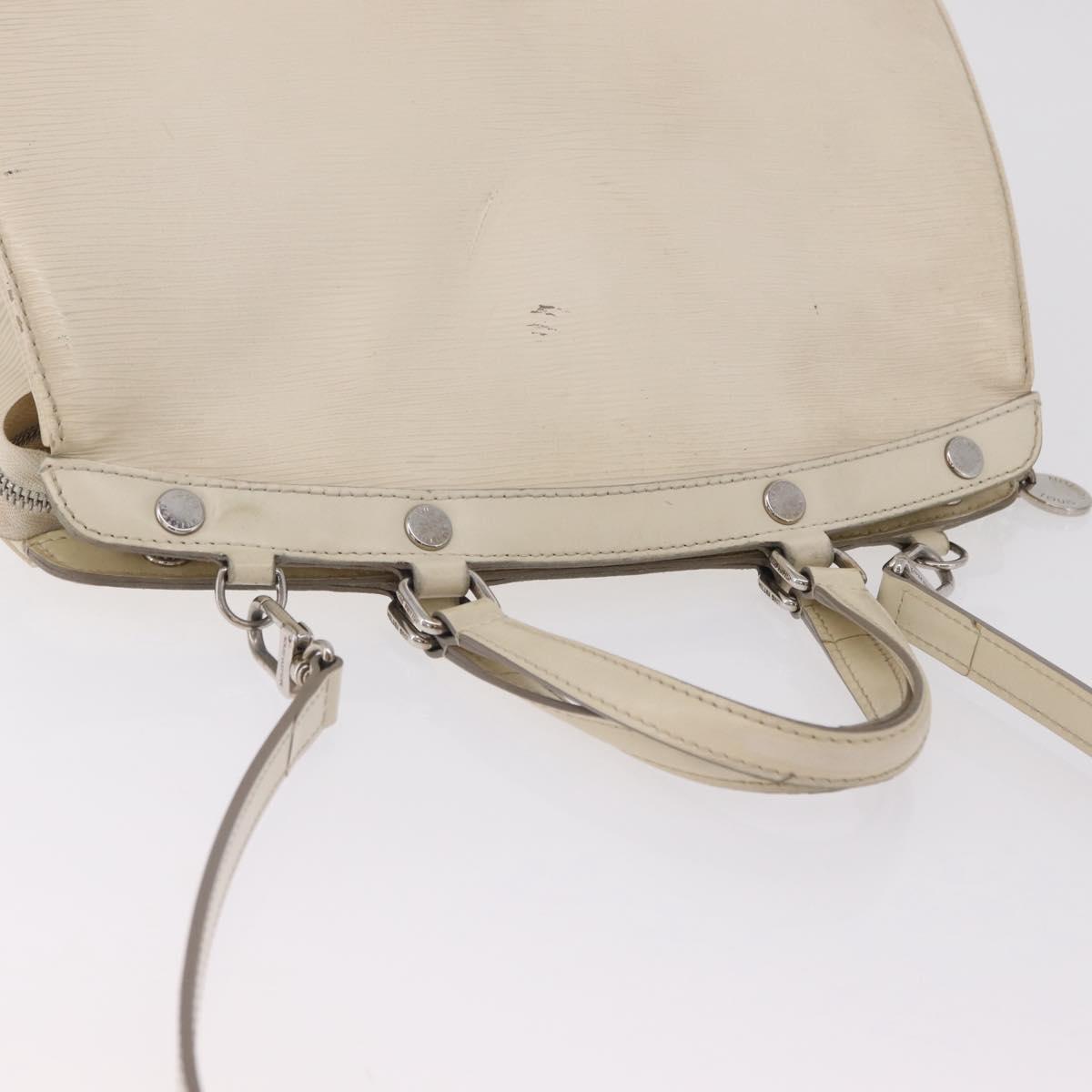 LOUIS VUITTON Epi Blair MM Hand Bag 2way White Yvoire M40330 LV Auth 206873