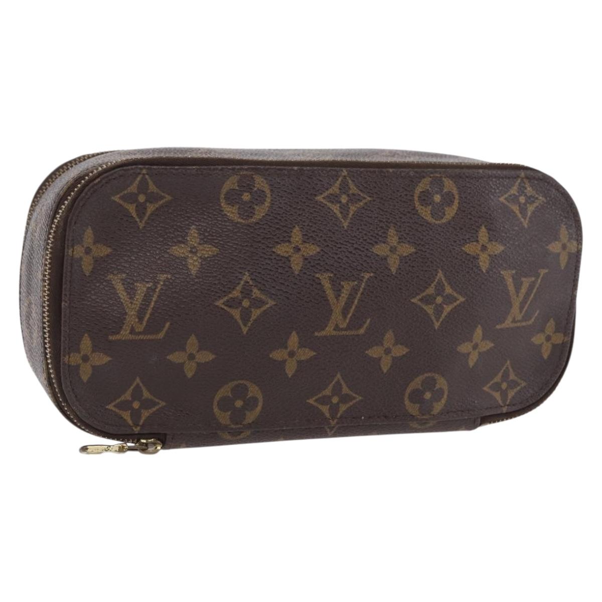 LOUIS VUITTON Monogram Trousse Brush PM Cosmetic Pouch M47510 LV Auth 206874