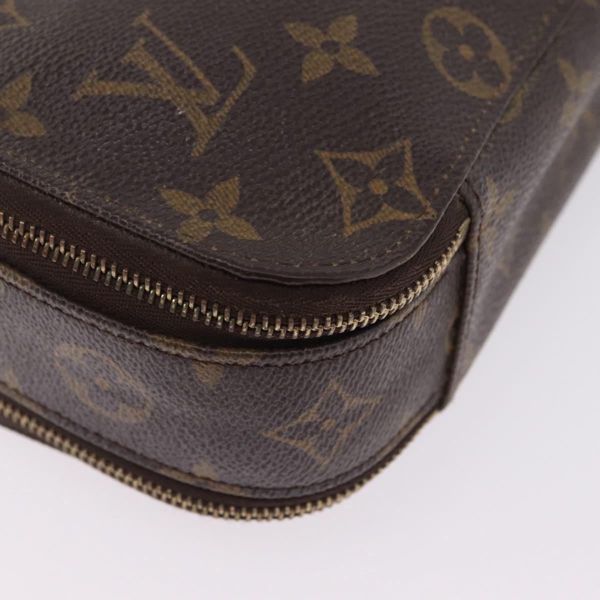 LOUIS VUITTON Monogram Trousse Brush PM Cosmetic Pouch M47510 LV Auth 206874