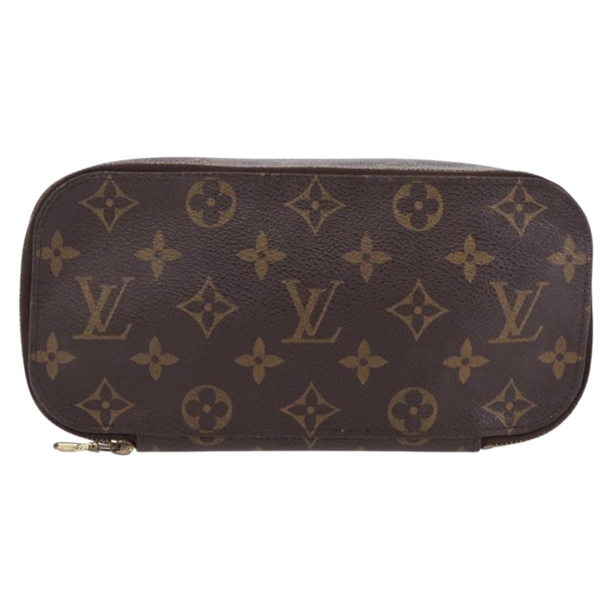 LOUIS VUITTON Monogram Trousse Brush PM Cosmetic Pouch M47510 LV Auth 206874