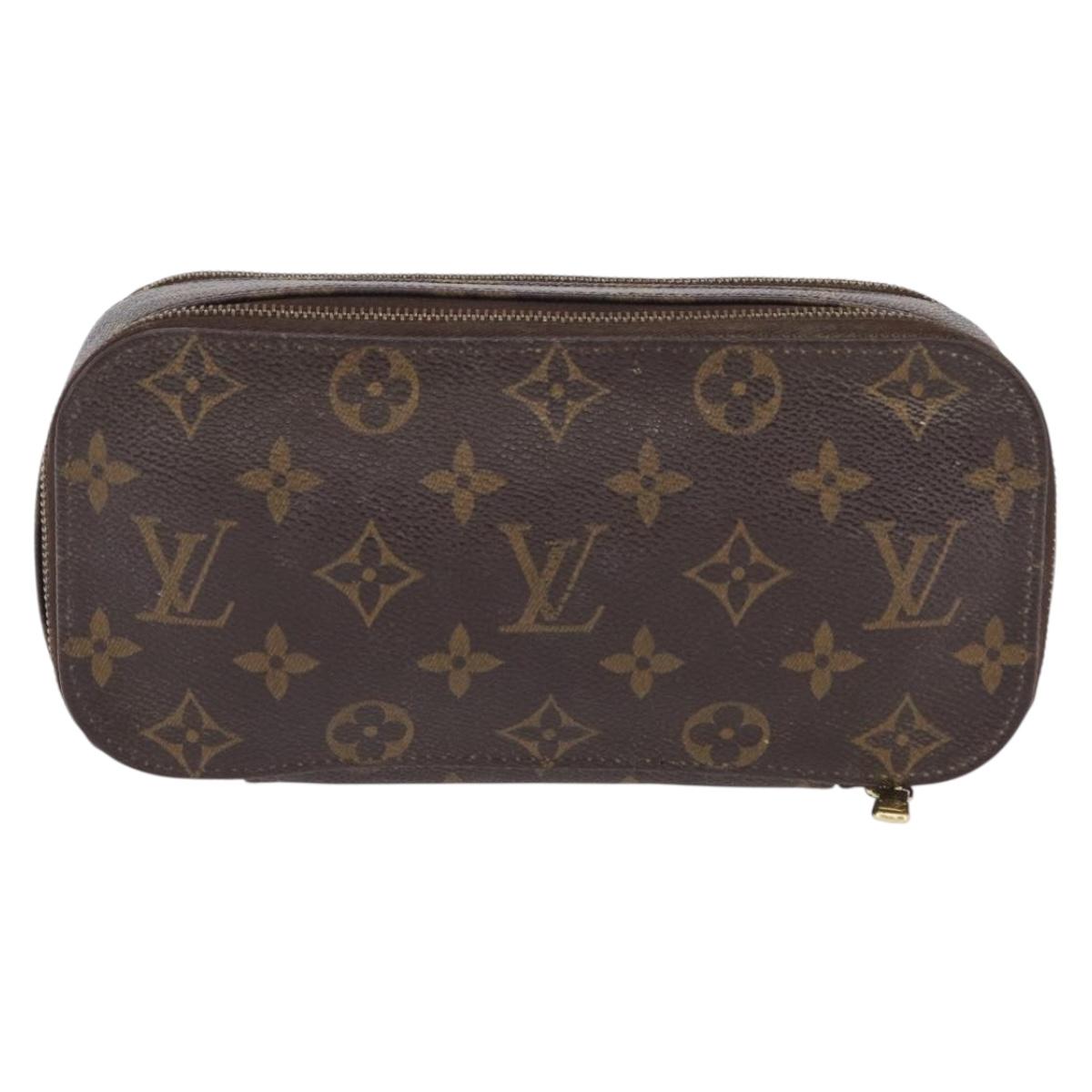 LOUIS VUITTON Monogram Trousse Brush PM Cosmetic Pouch M47510 LV Auth 206874