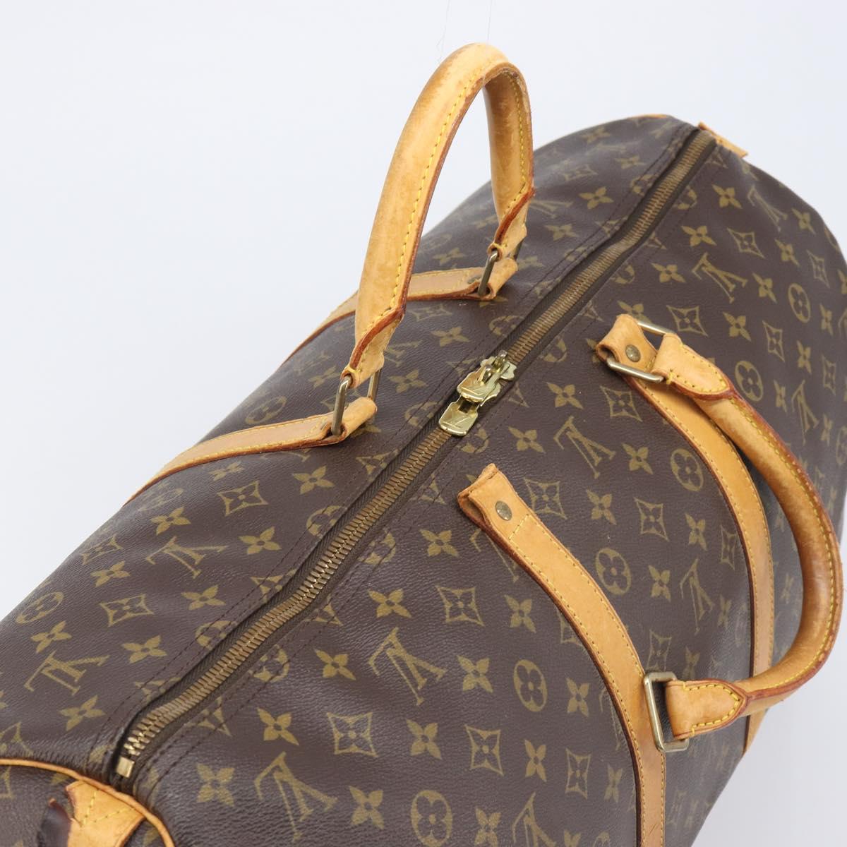 LOUIS VUITTON Monogram Keepall 55 Boston Bag M41424 LV Auth 206875