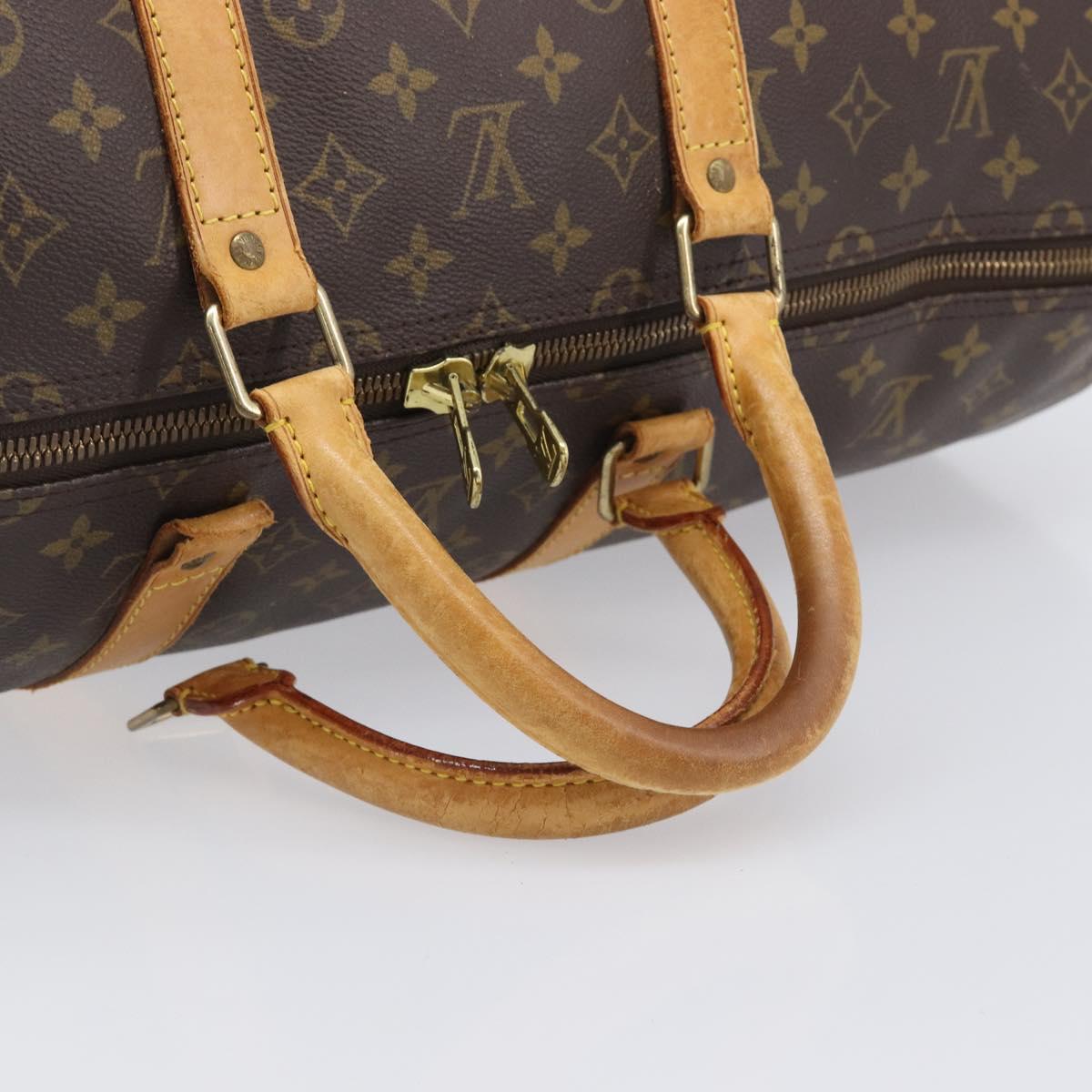 LOUIS VUITTON Monogram Keepall 55 Boston Bag M41424 LV Auth 206875