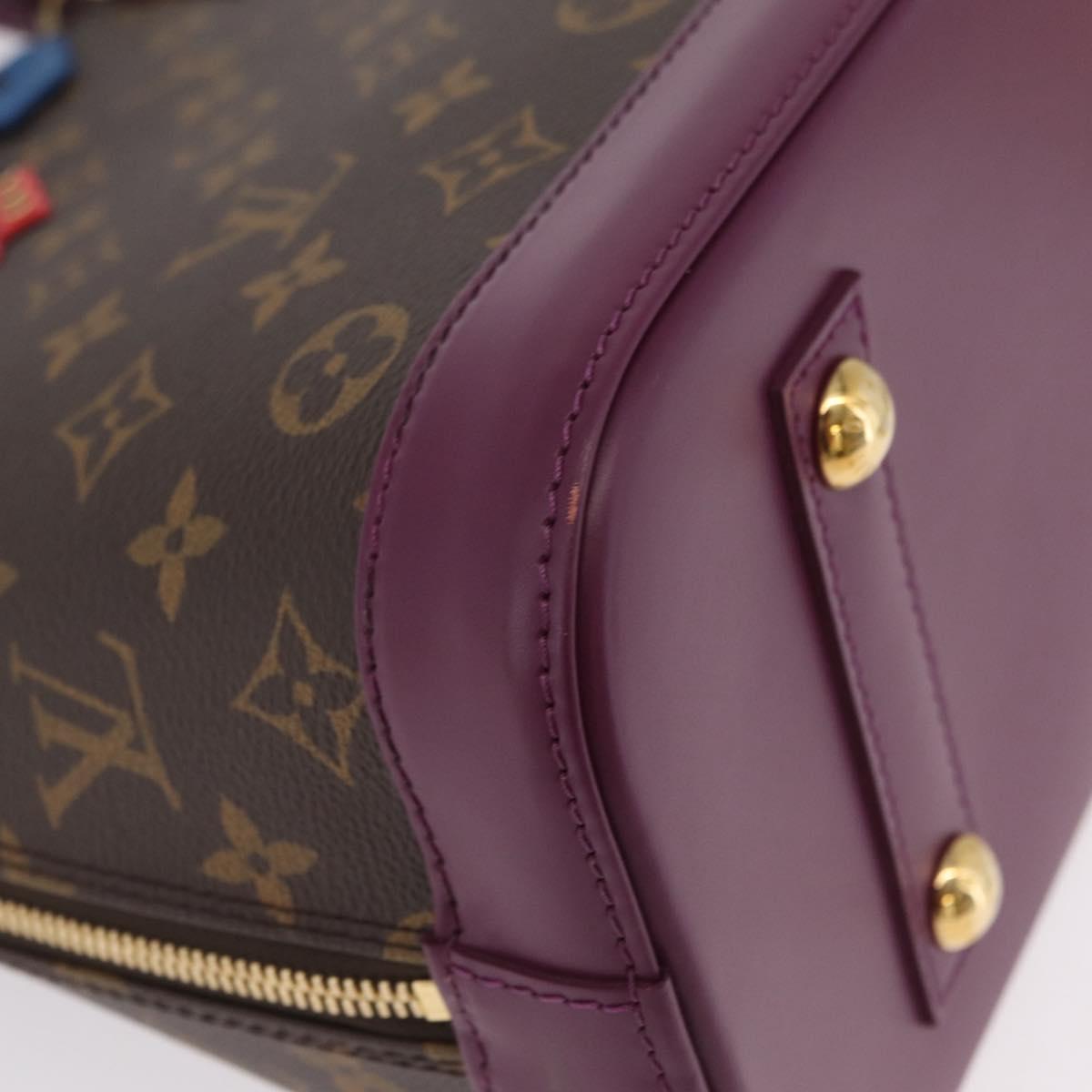 LOUIS VUITTON Monogram Totem Alma PM Hand Bag Purple LV Auth 206881SAM