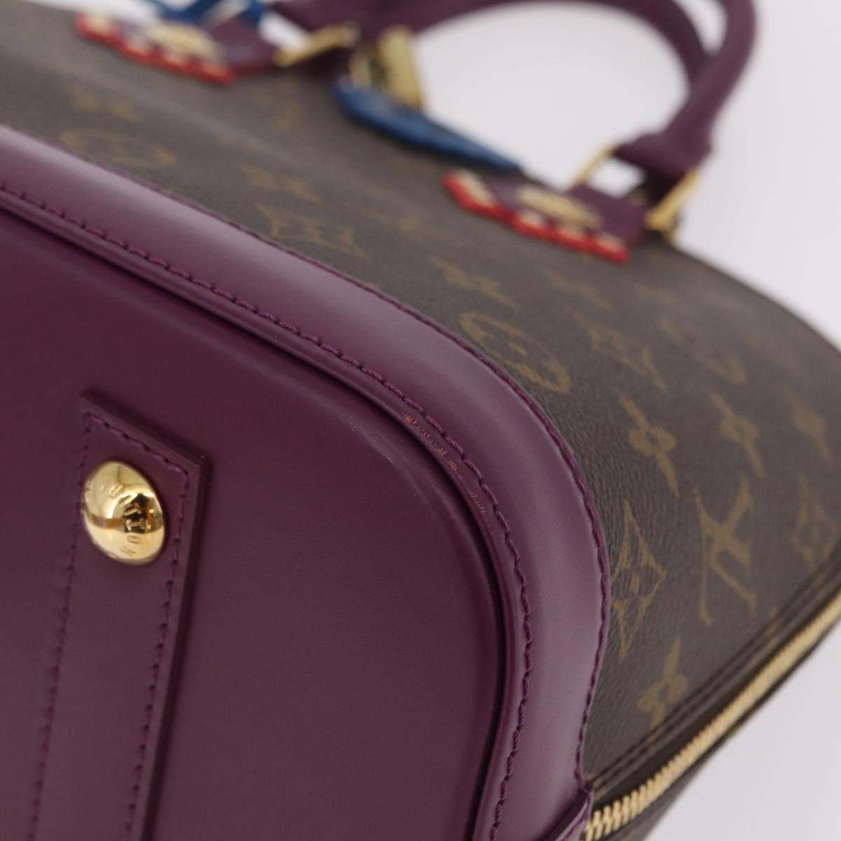 LOUIS VUITTON Monogram Totem Alma PM Hand Bag Purple LV Auth 206881SAM