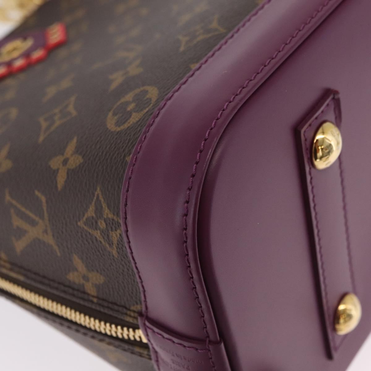 LOUIS VUITTON Monogram Totem Alma PM Hand Bag Purple LV Auth 206881SAM