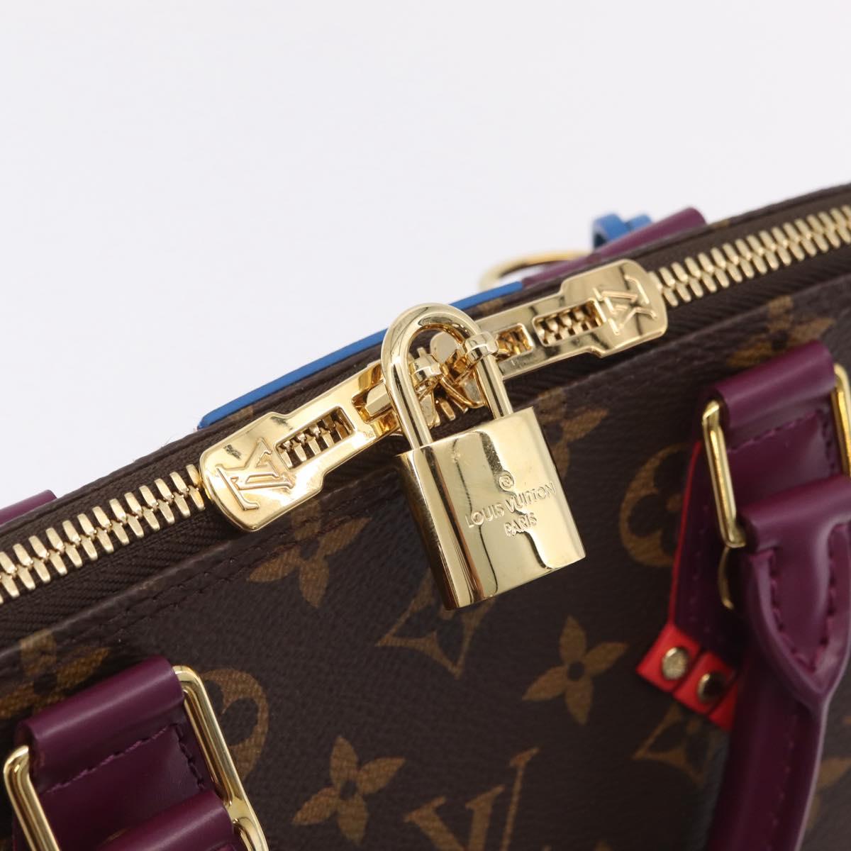 LOUIS VUITTON Monogram Totem Alma PM Hand Bag Purple LV Auth 206881SAM