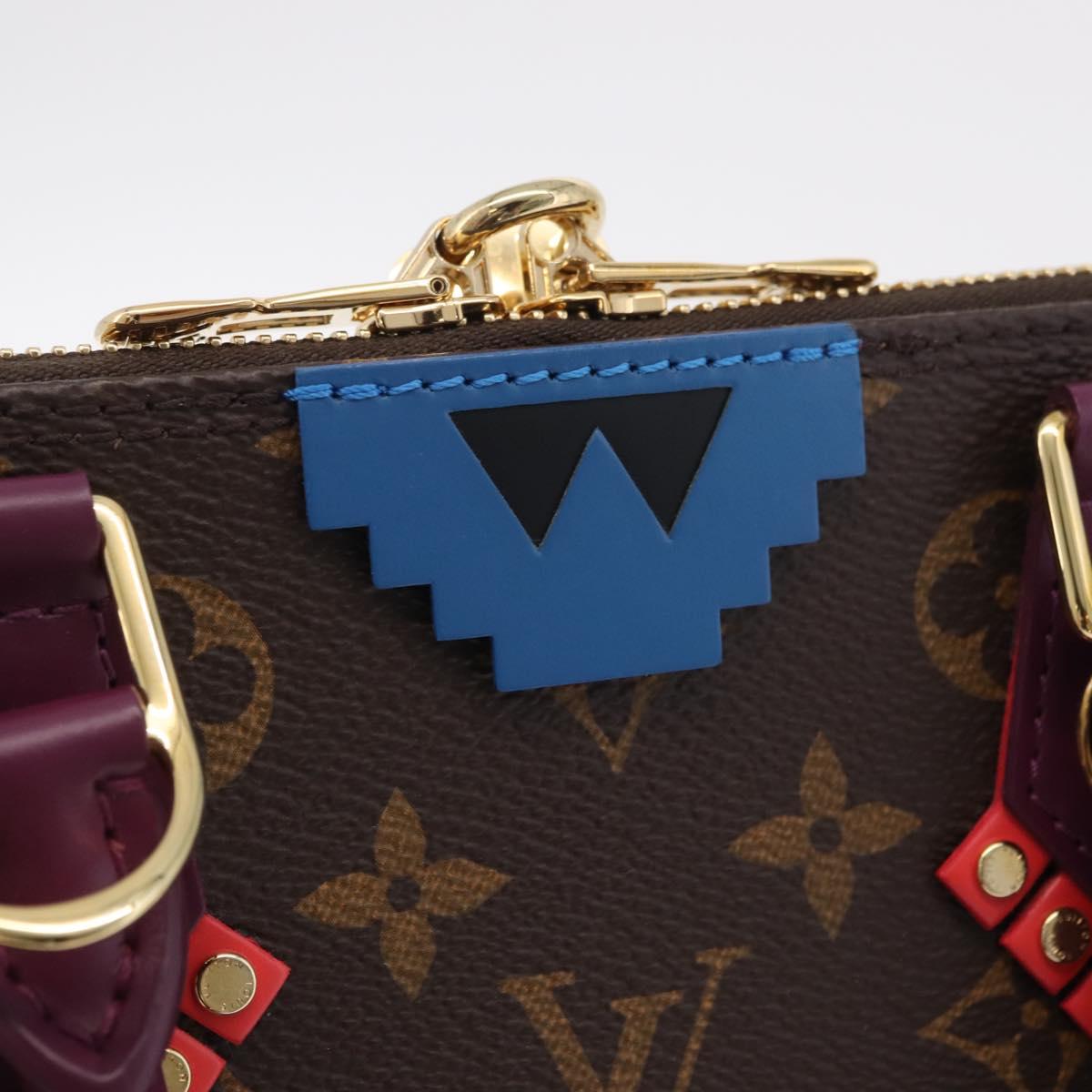 LOUIS VUITTON Monogram Totem Alma PM Hand Bag Purple LV Auth 206881SAM