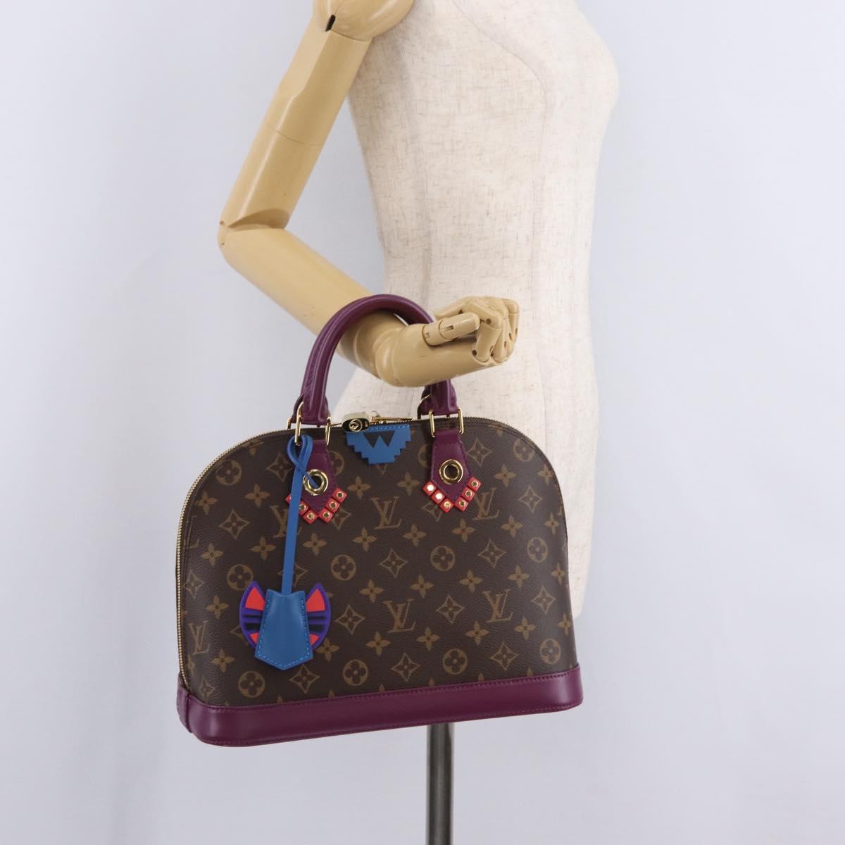 LOUIS VUITTON Monogram Totem Alma PM Hand Bag Purple LV Auth 206881SAM