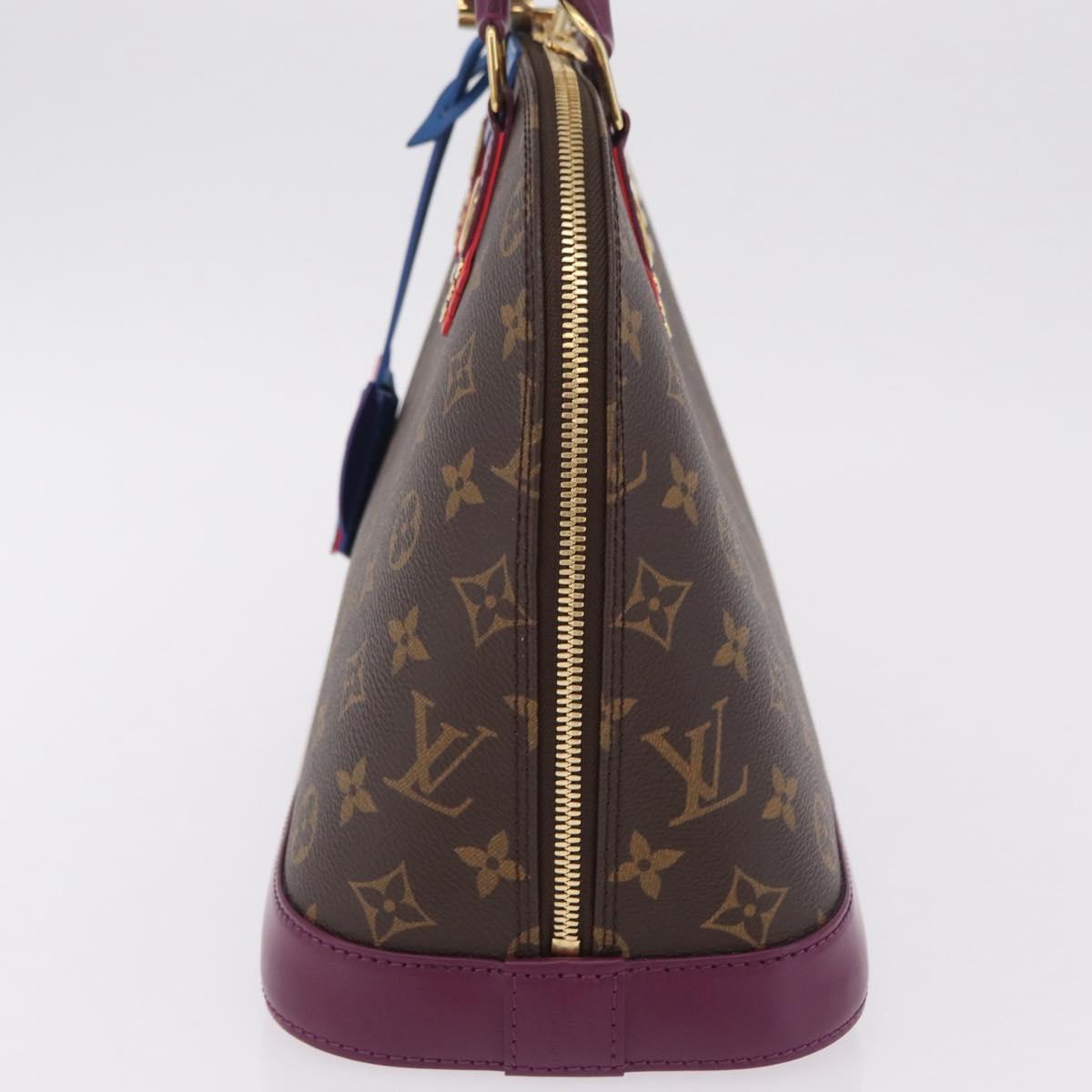 LOUIS VUITTON Monogram Totem Alma PM Hand Bag Purple LV Auth 206881SAM