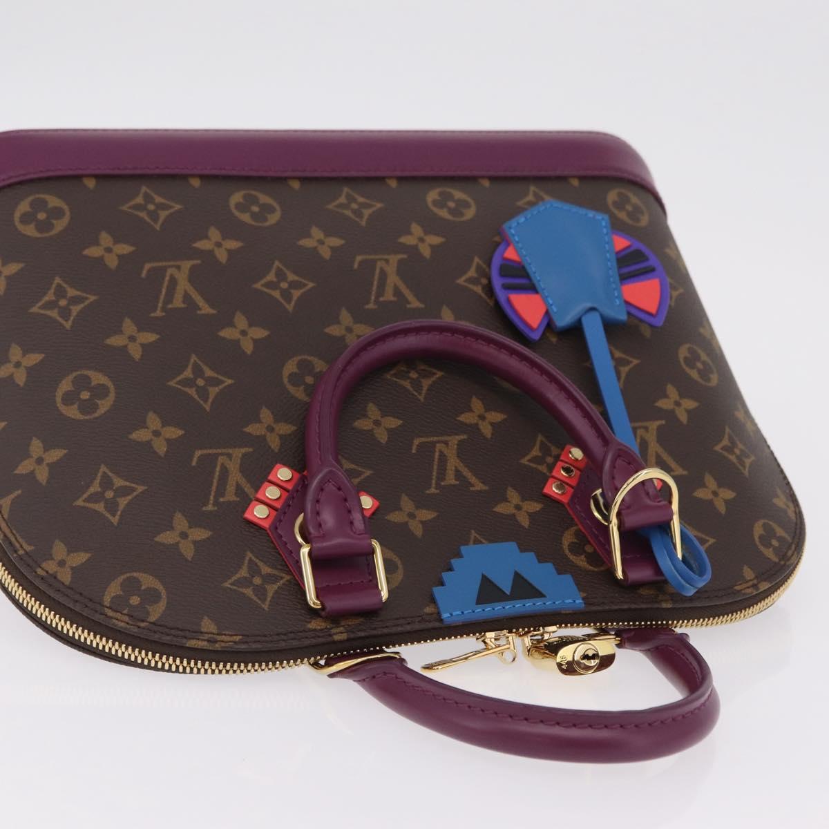 LOUIS VUITTON Monogram Totem Alma PM Hand Bag Purple LV Auth 206881SAM