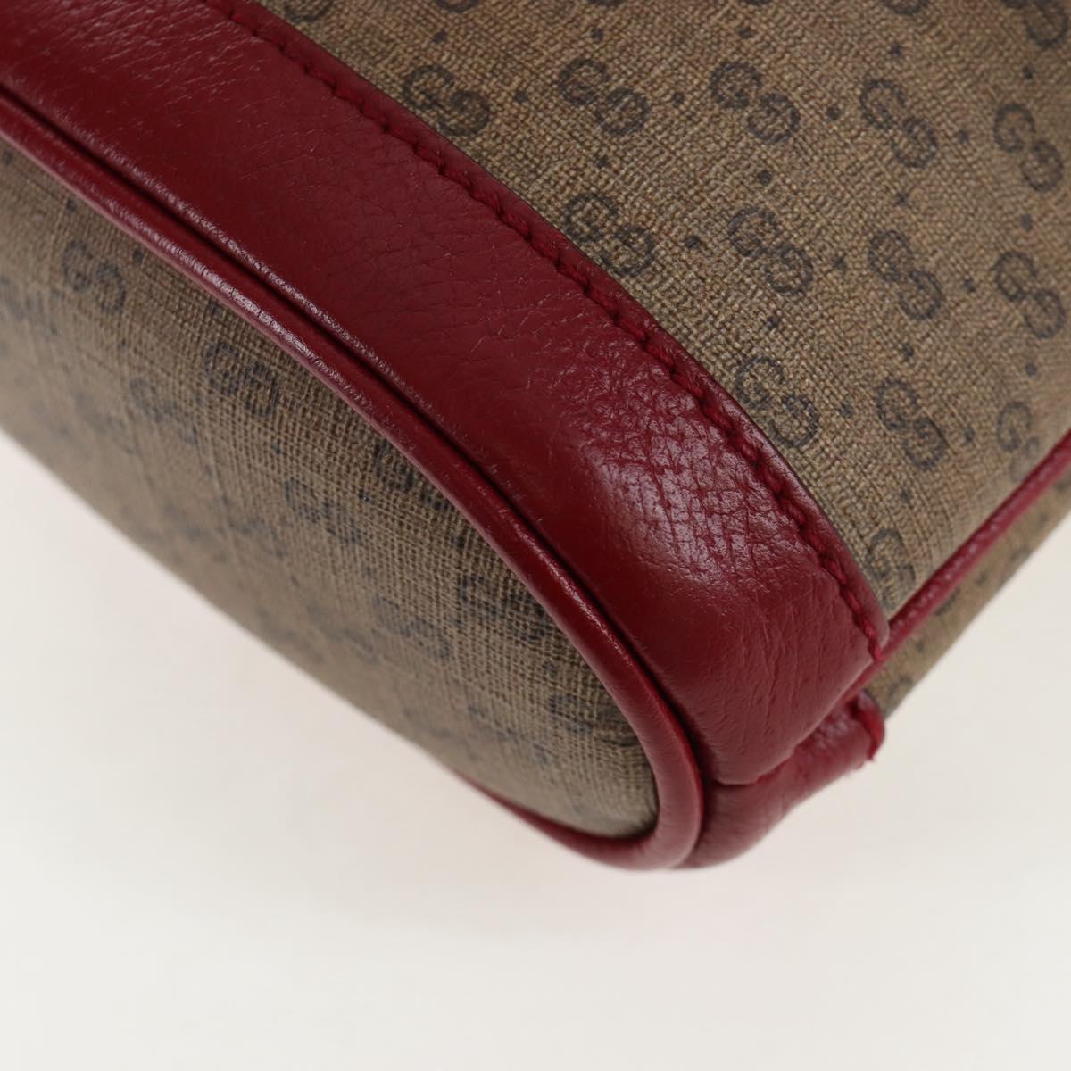 GUCCI Micro GG Doraemon Shoulder Bag PVC Beige Gold Tone 647801 Auth 206889M