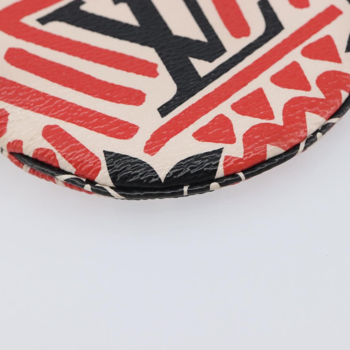 LOUIS VUITTON Monogram craft Porte Monnaie Ron Coin Purse Red M69505 LV Auth 206902A