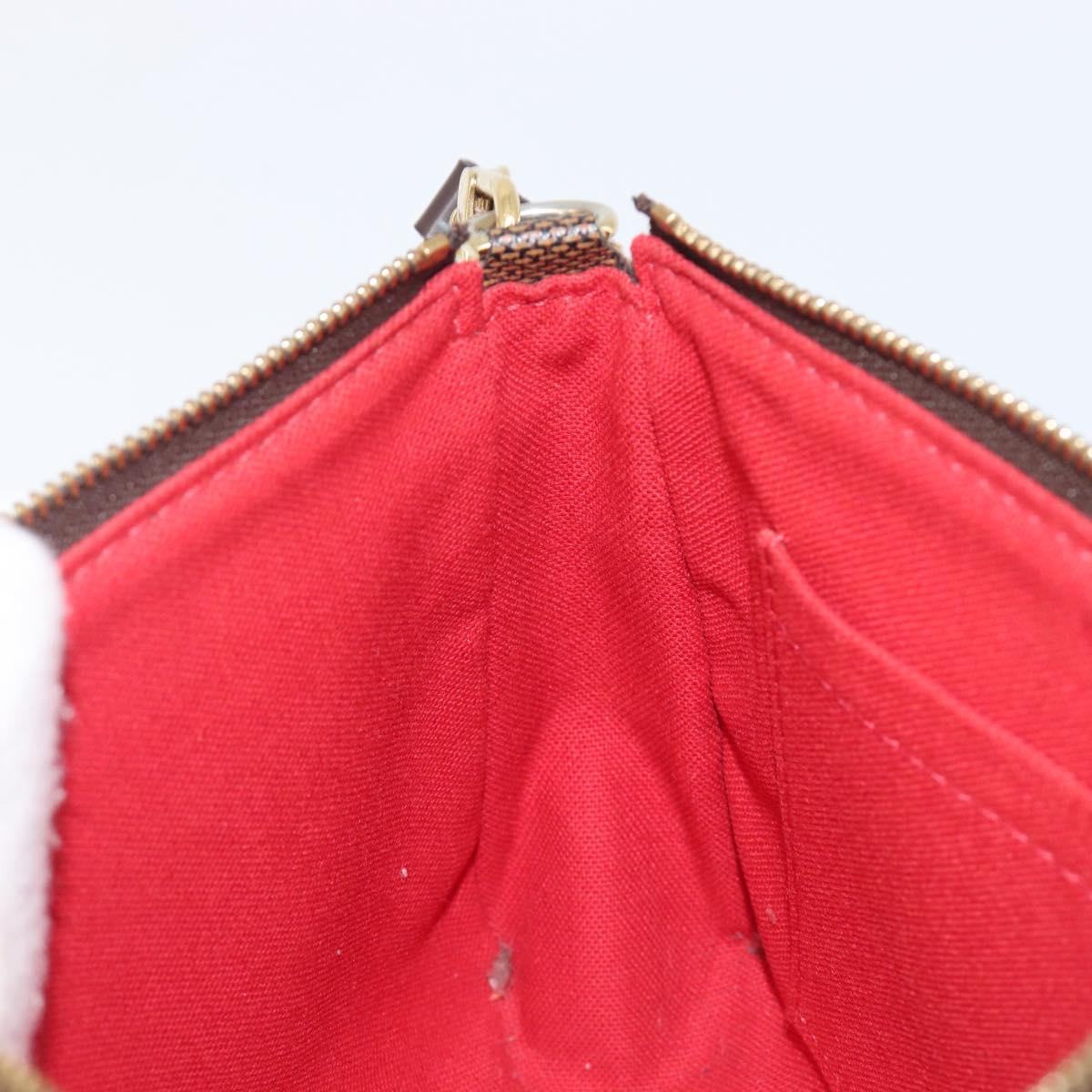 LOUIS VUITTON Damier Ebene Pochette Accessoires Pouch N41206 LV Auth 206918V