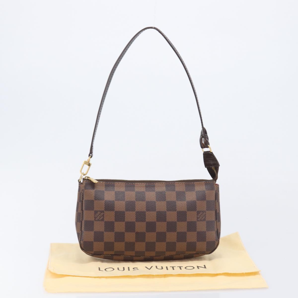 LOUIS VUITTON Damier Ebene Pochette Accessoires Pouch N41206 LV Auth 206918V