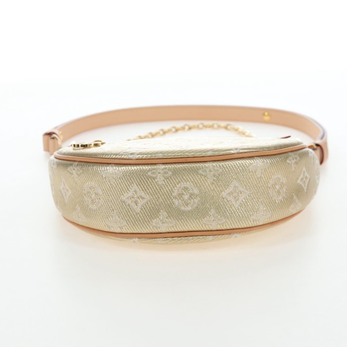 LOUIS VUITTON Monogram Laminated Jacquard Loop Bag Gold M22928 LV Auth 206919SM
