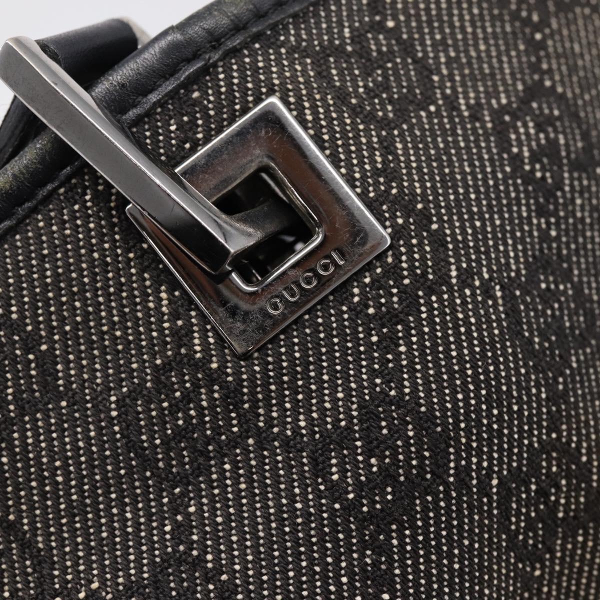 GUCCI GG Canvas Tote Bag Gray Silver 31243 Auth 206920