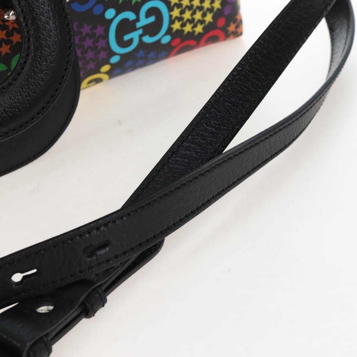 GUCCI GG Psychedelic Boston Bag PVC 2way Multicolor Silver 587866 Auth 206921SAM