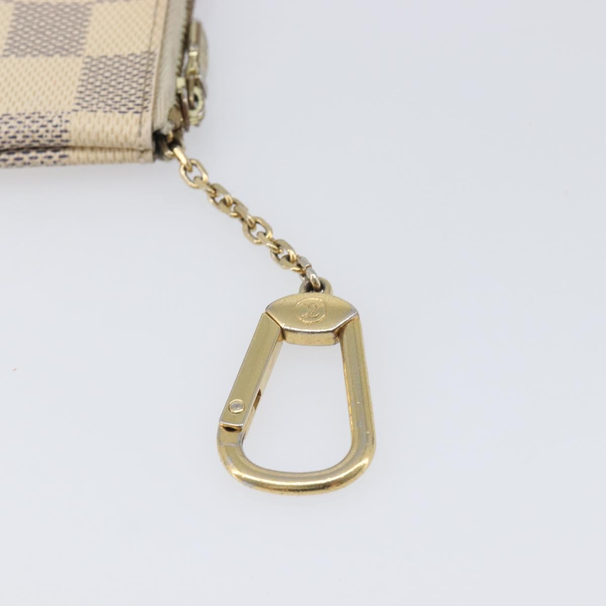 LOUIS VUITTON Damier Azur Pochette Cles Coin Purse N62659 LV Auth 206933