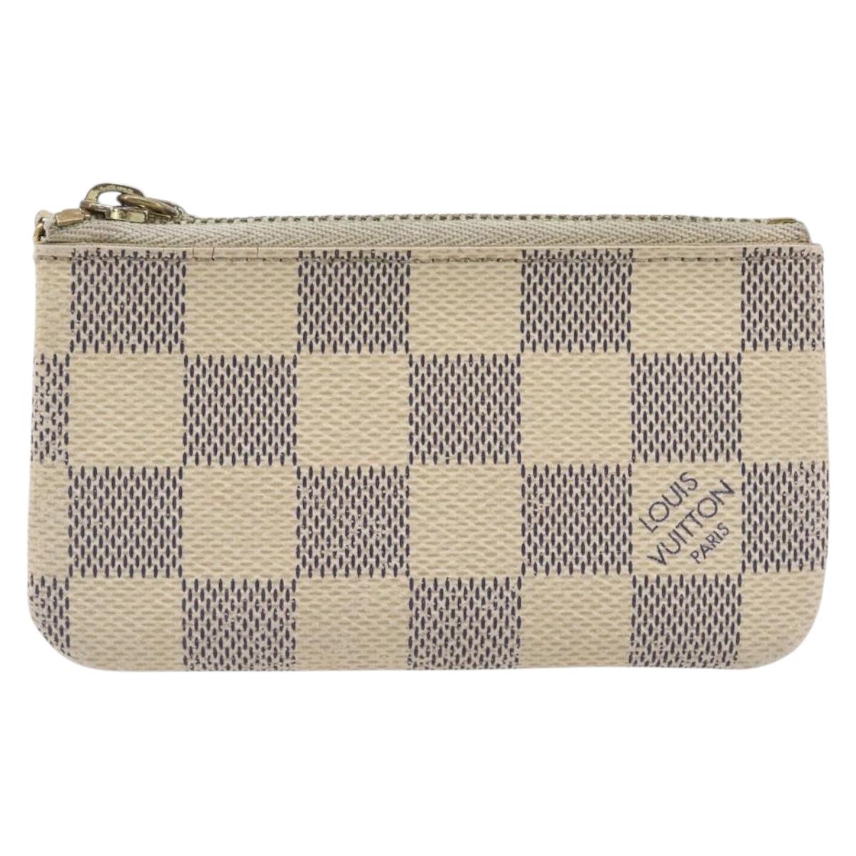 LOUIS VUITTON Damier Azur Pochette Cles Coin Purse N62659 LV Auth 206933