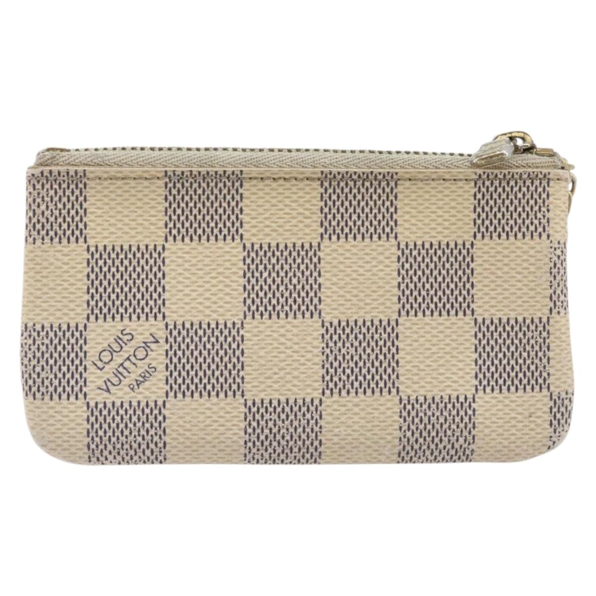 LOUIS VUITTON Damier Azur Pochette Cles Coin Purse N62659 LV Auth 206933