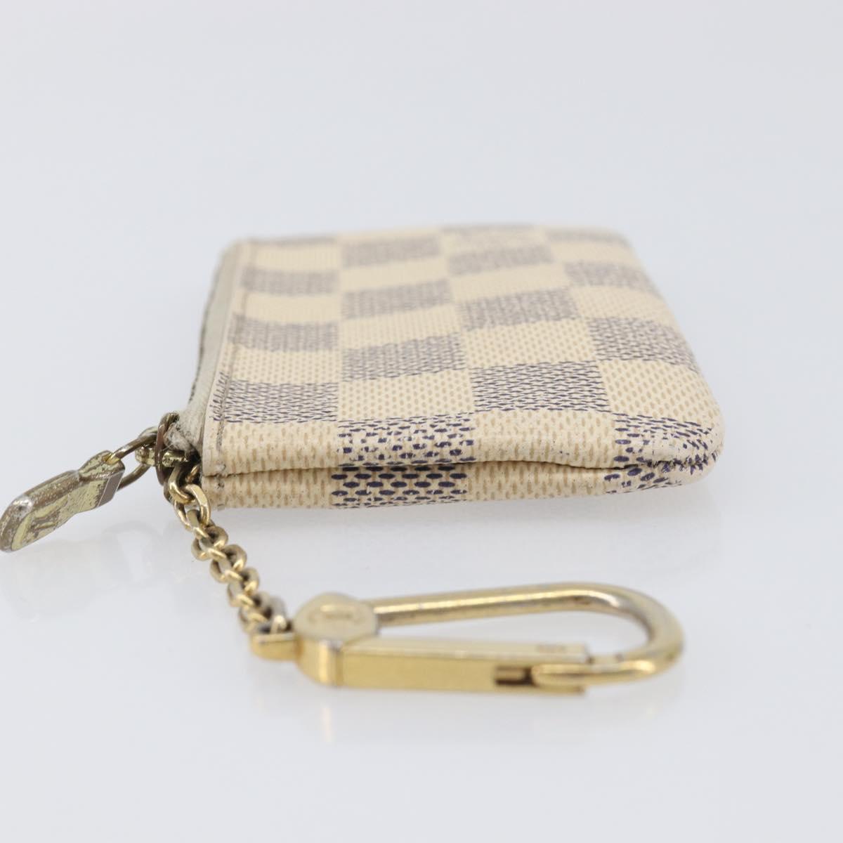 LOUIS VUITTON Damier Azur Pochette Cles Coin Purse N62659 LV Auth 206933