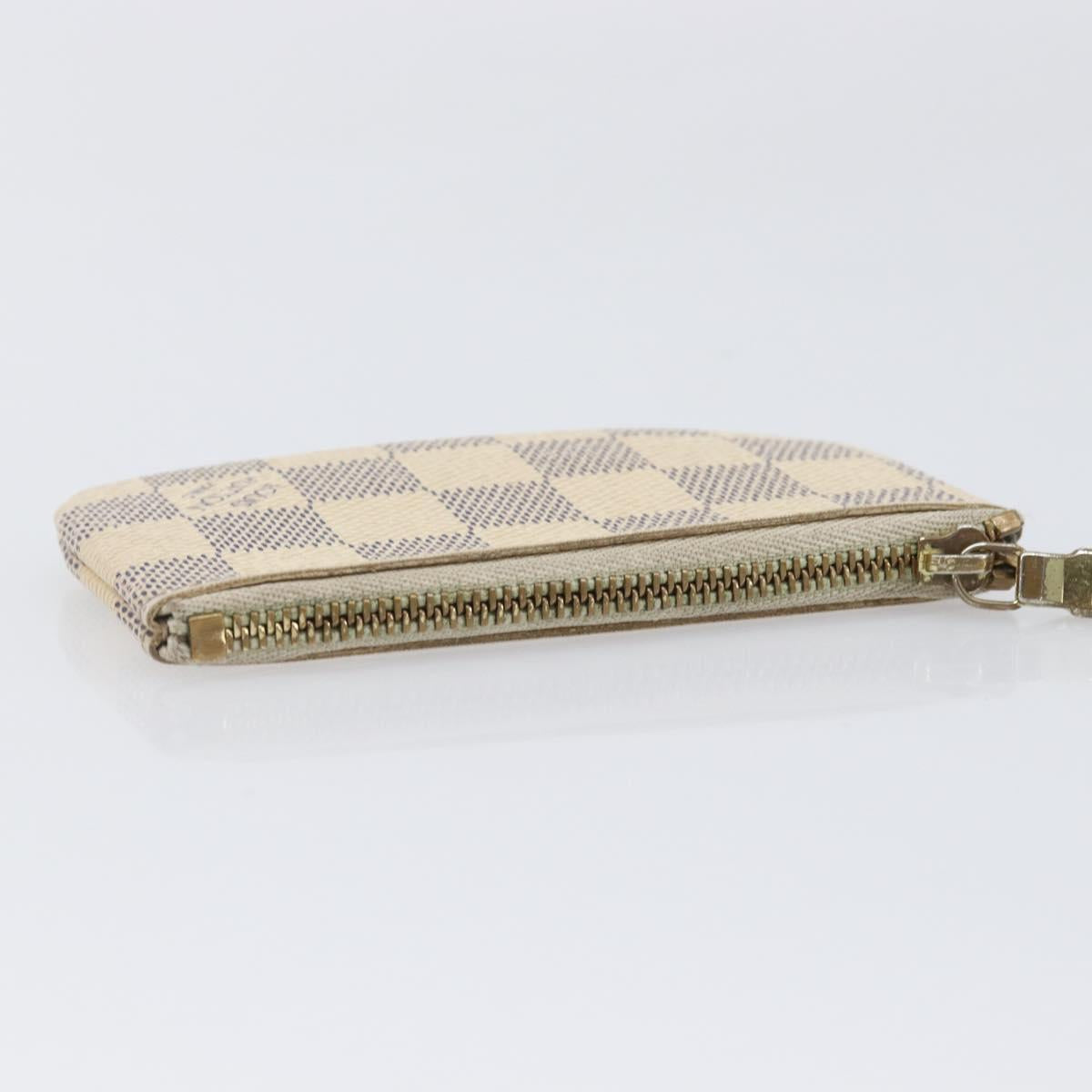 LOUIS VUITTON Damier Azur Pochette Cles Coin Purse N62659 LV Auth 206933