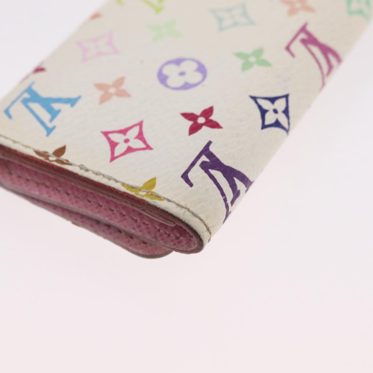 LOUIS VUITTON Monogram Multicolor Multicles 4 Key Case White M93731 Auth 206934