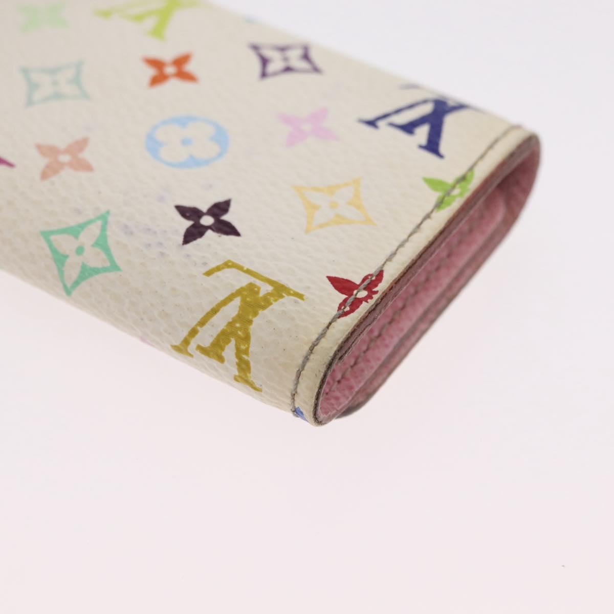 LOUIS VUITTON Monogram Multicolor Multicles 4 Key Case White M93731 Auth 206934