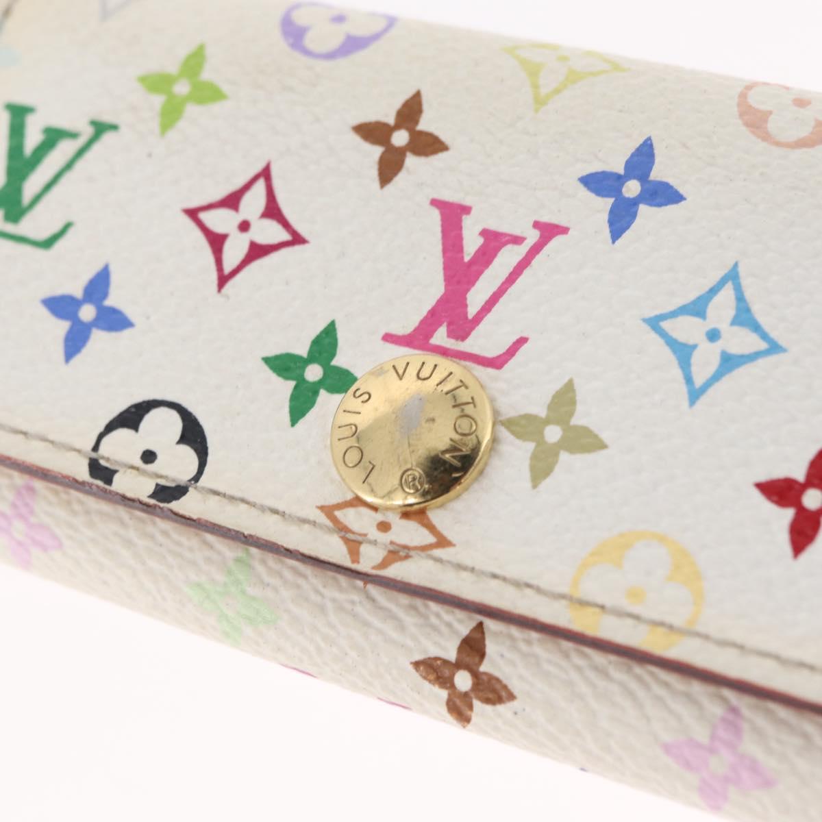 LOUIS VUITTON Monogram Multicolor Multicles 4 Key Case White M93731 Auth 206934