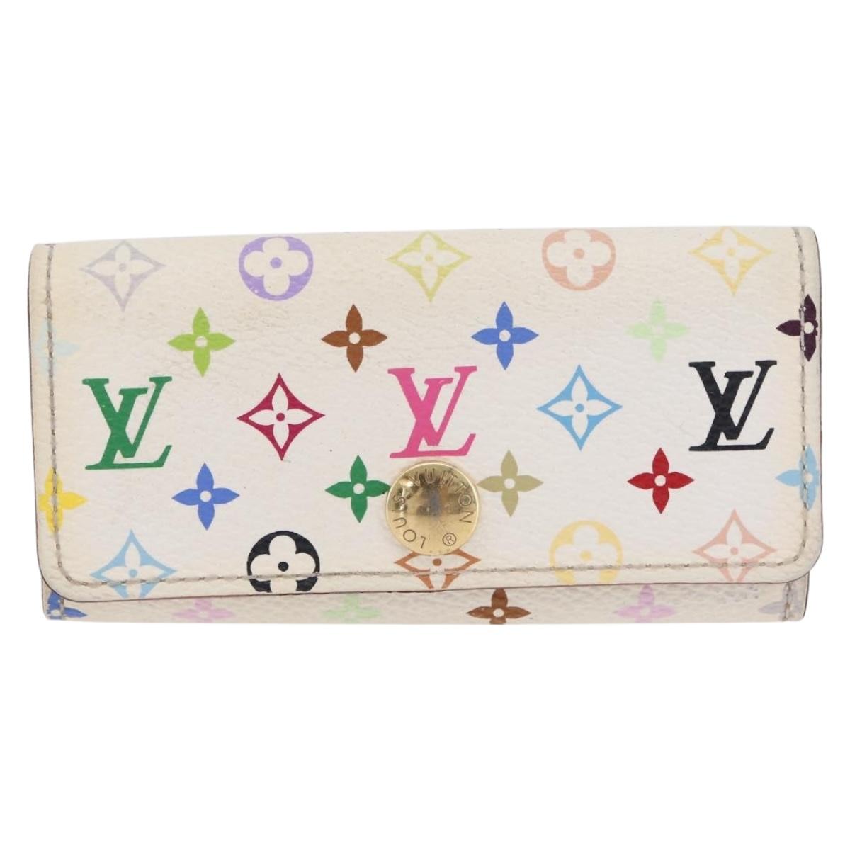 LOUIS VUITTON Monogram Multicolor Multicles 4 Key Case White M93731 Auth 206934