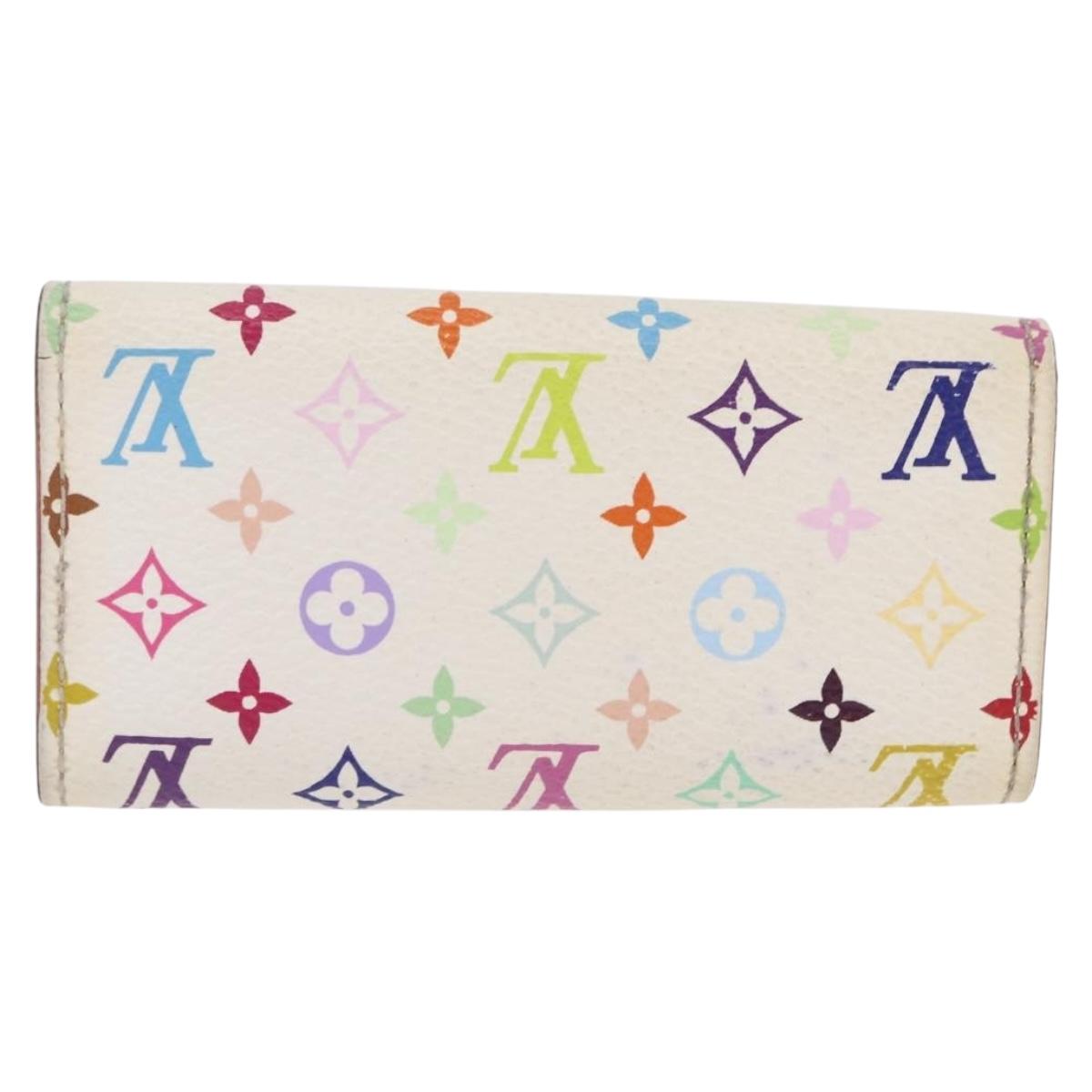 LOUIS VUITTON Monogram Multicolor Multicles 4 Key Case White M93731 Auth 206934