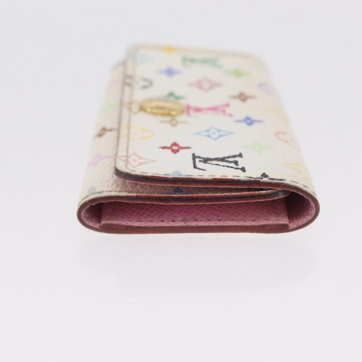 LOUIS VUITTON Monogram Multicolor Multicles 4 Key Case White M93731 Auth 206934