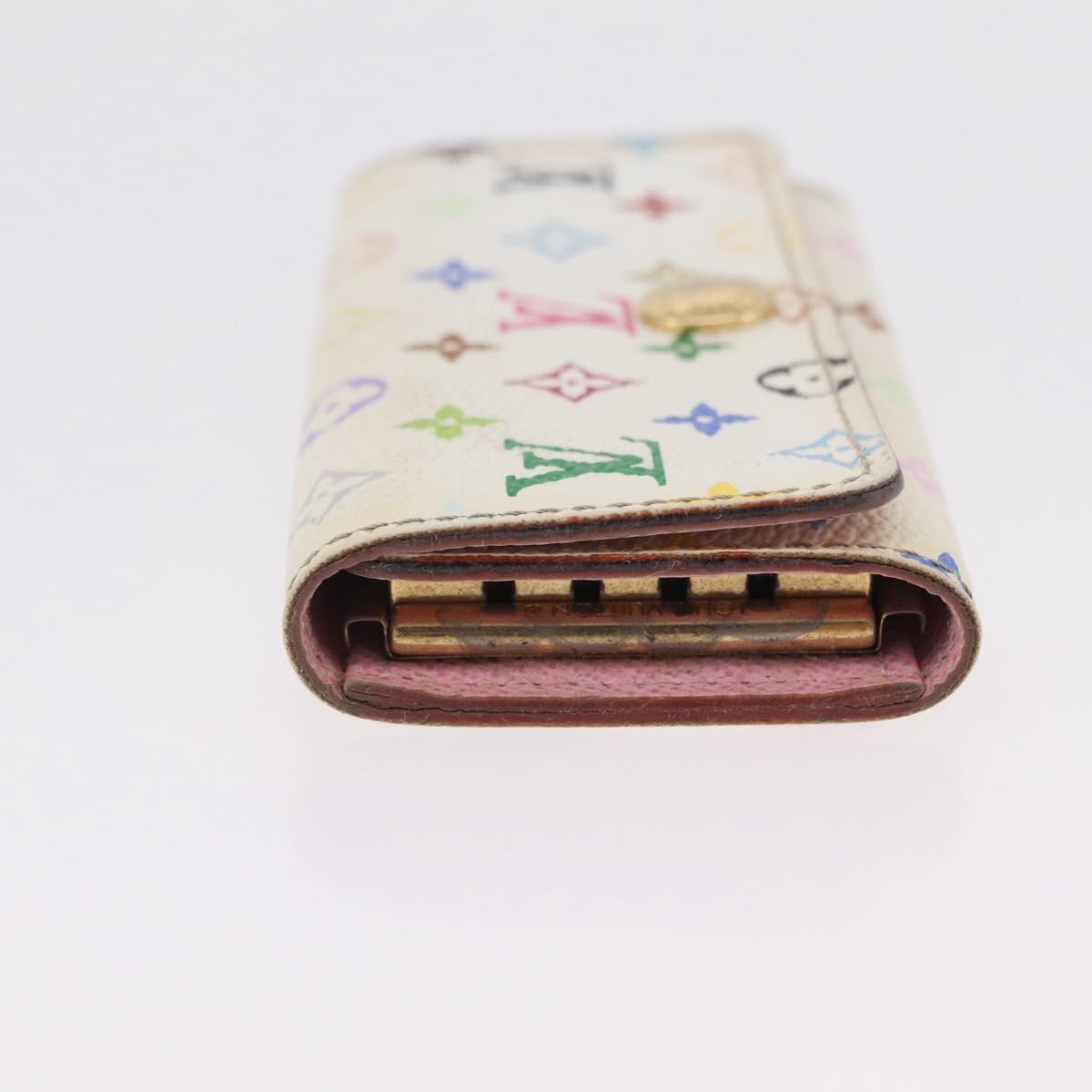 LOUIS VUITTON Monogram Multicolor Multicles 4 Key Case White M93731 Auth 206934