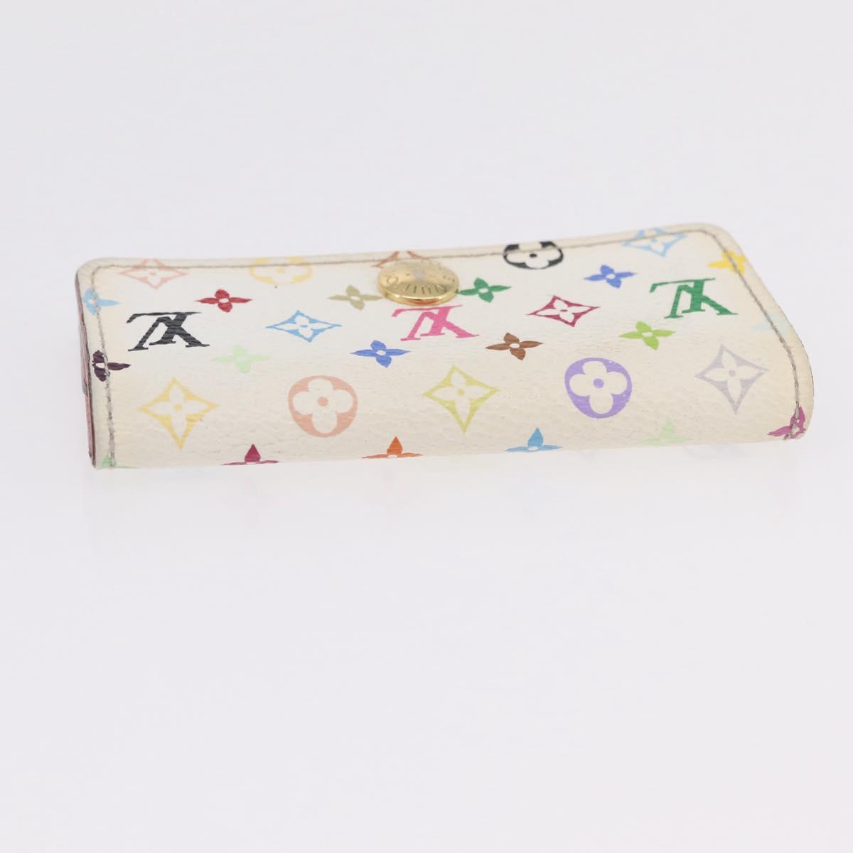 LOUIS VUITTON Monogram Multicolor Multicles 4 Key Case White M93731 Auth 206934