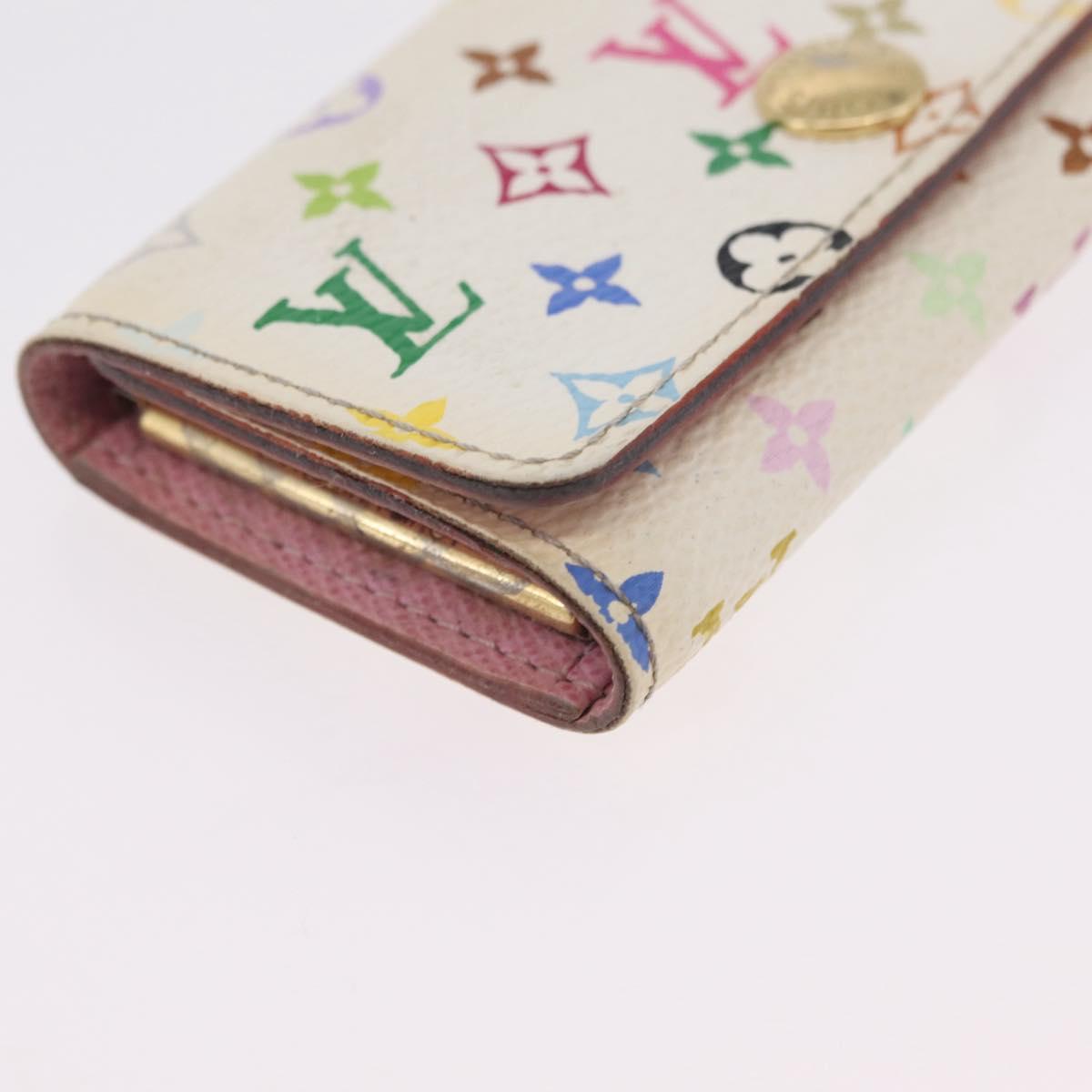 LOUIS VUITTON Monogram Multicolor Multicles 4 Key Case White M93731 Auth 206934