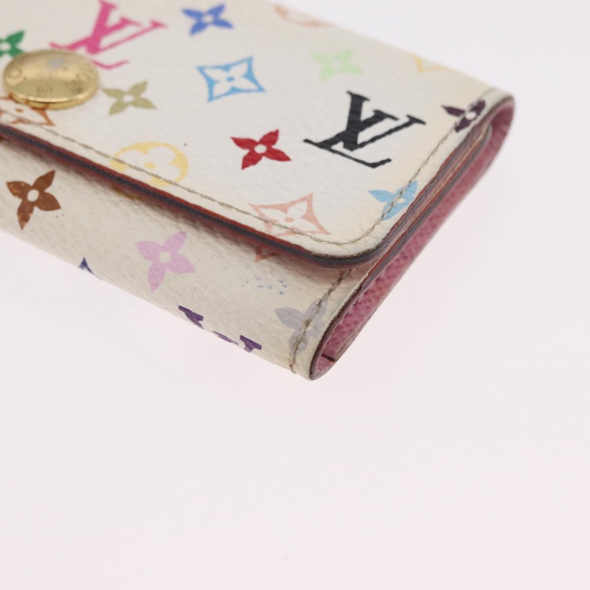 LOUIS VUITTON Monogram Multicolor Multicles 4 Key Case White M93731 Auth 206934