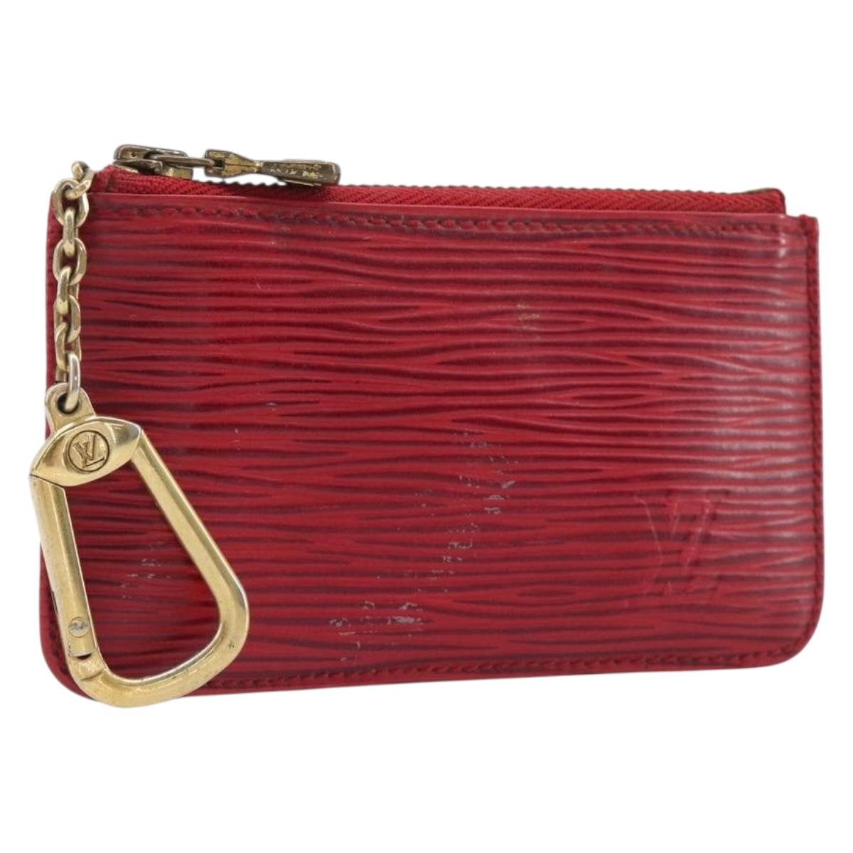 LOUIS VUITTON Epi Pochette Cles Coin Purse Red M63807 LV Auth 206937