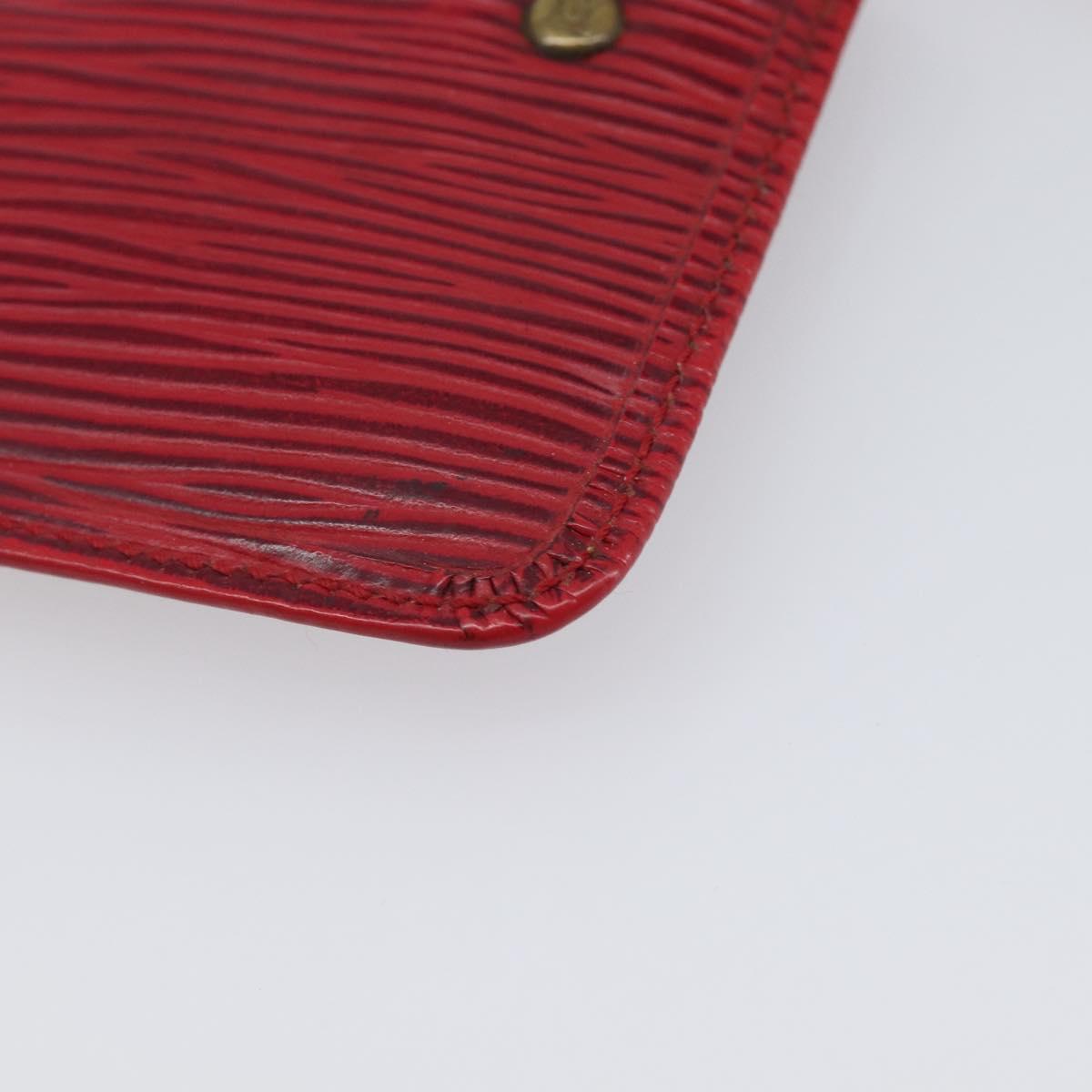 LOUIS VUITTON Epi Pochette Cles Coin Purse Red M63807 LV Auth 206937